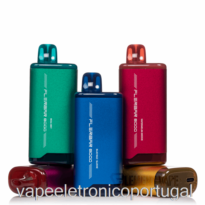 Vape Eletrônico Flerbar 8000 Descartável Limão Menta